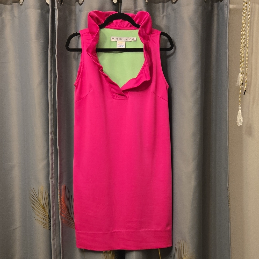 Gretchen Scott Designs Sleeveless Ruffle Neck Dress Sz XL